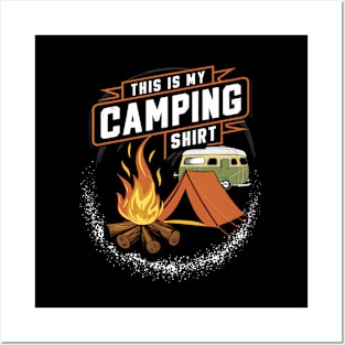 This Is My Camping Shirt Funny Camper Posters and Art